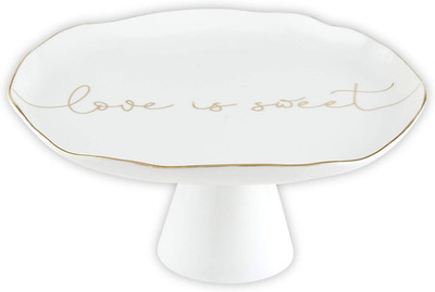 Love Is Sweet Ceramic Wedding Cake Stand - 11.5'' Diameter, Santa Barbara Design