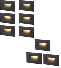 CLOUDY BAY 120V Dimmable LED Step Light,3000K Warm White 3 Pack,3 Color 6 Pac...