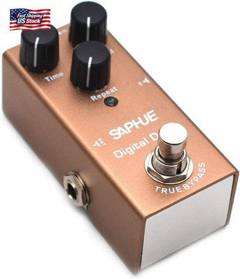 SAPHUE Digital Delay Guitar Effects Pedal Effect Pedals Time/Level/Repeat Knob w