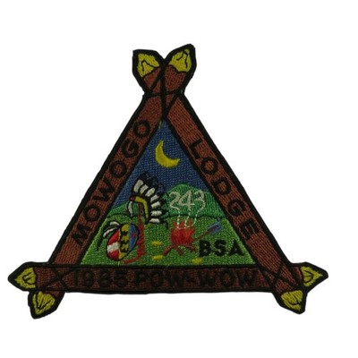 Mowogo Lodge 243 Northeast Georgia GA 1985 Pow-Wow Patch BLK Bdr (DE489)