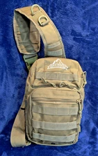 Red Rock Outdoor Gear Sling Pack Tactical Bag Canvas Beige Cross Backpack