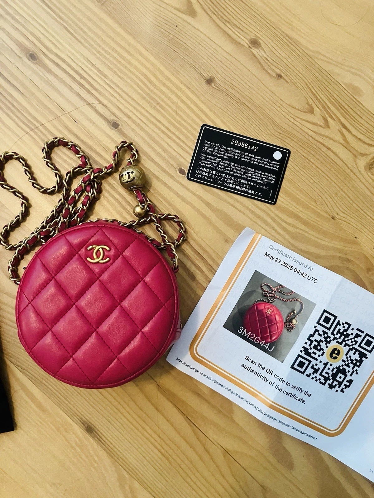 Borsa CHANEL rosa a tracolla pelle di agnello catena regolabile rosa US