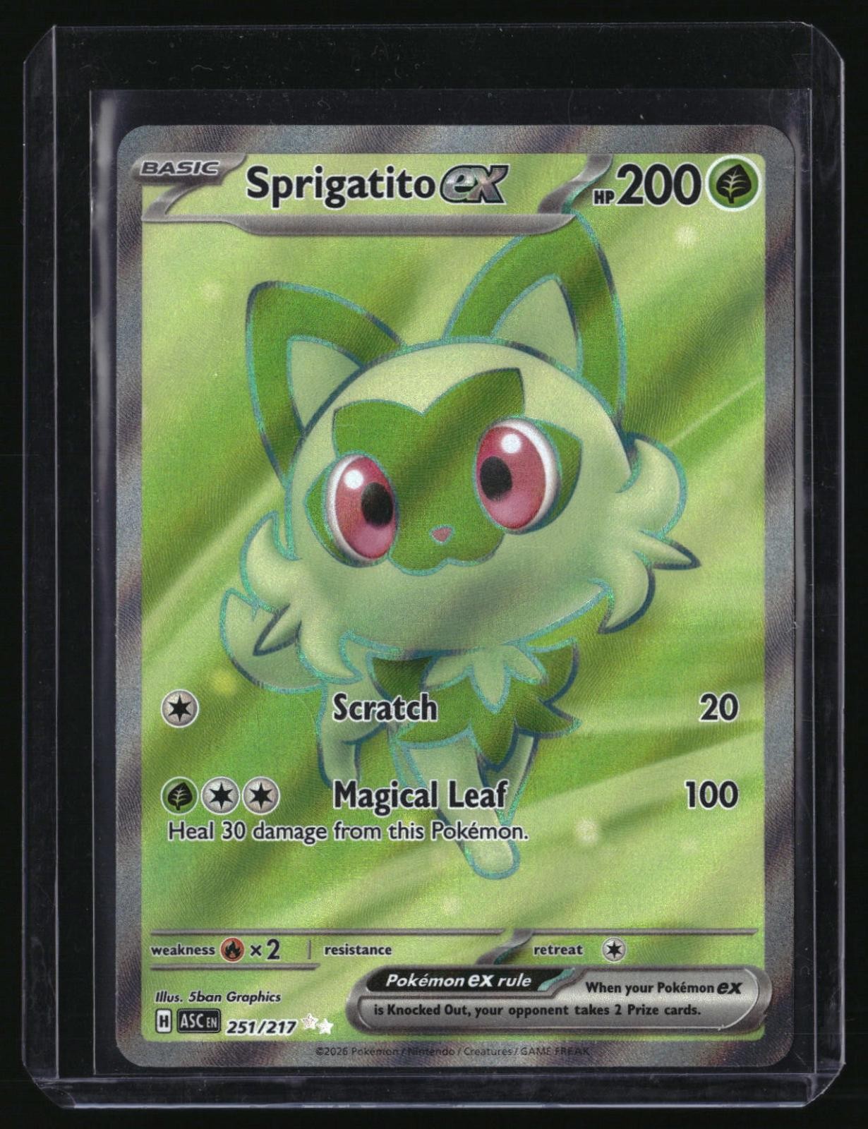 SPRIGATITO EX 251/217 ULTRA RARE ASCENDED HEROES POKEMON HOLO NEAR MINT