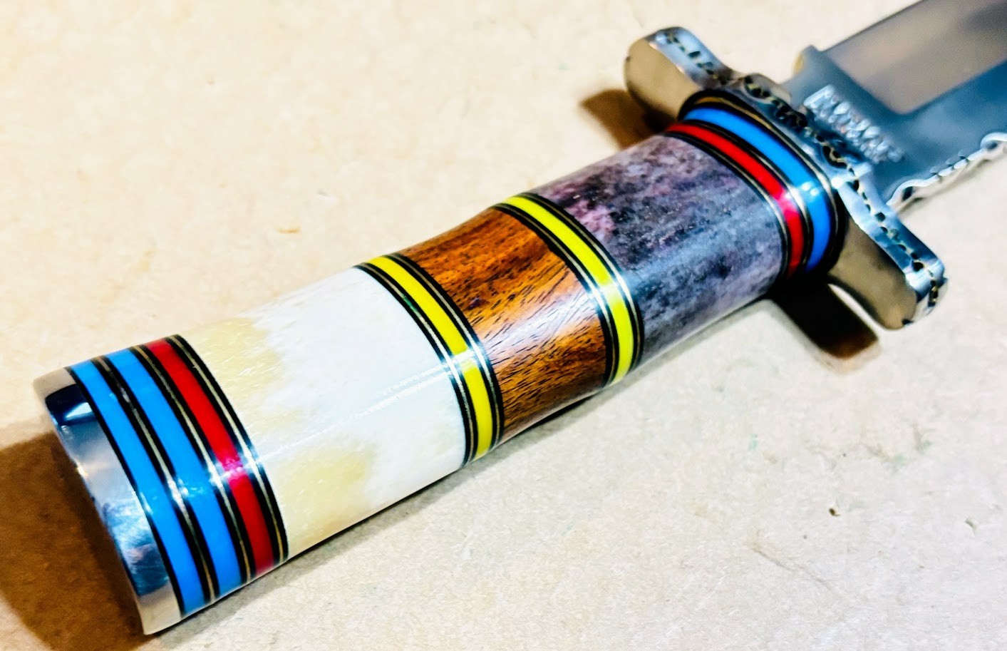 IMPACT CUTLERY Custom Made Fixed Blade 14" Bowie Knife UNUSED Handmade Knives