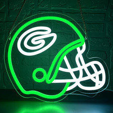Football Neon Sign for Wall Decor Dimmable Football Team Neon Sign for Man Cave