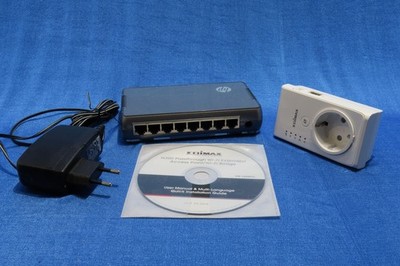 Edimax 7438PTN, WiFi extender, Accesspoint , HP 8-fach Gigabit switch