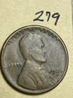 1926-S LINCOLN WHEAT CENT, LOW MINTAGE SEMI-KEY DATE  #279