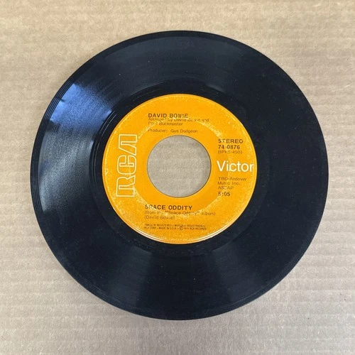 45 rpm Vintage 7” Vinyl Single Record Jukebox David Bowie Space Oddity