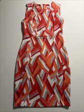 Colorful Calvin Klein Dress Vibrant Geometric Church Summer Work