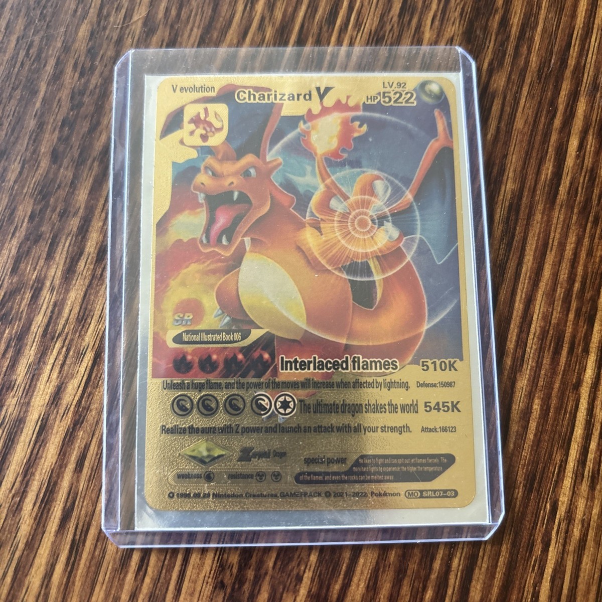 Pokémon Charizard V 522hp Gold Foil Fan Art Card SRL 07-03 | eBay