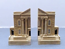 Queen Anne House 18c Architectural Model Bookends By Timothy Richards England