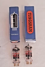 SET OF 2 TUNGSRAM E88CC GP NEW IN BOX (OPEN BOX) HUNGARIAN (6922/6DJ8 EQUIV.)