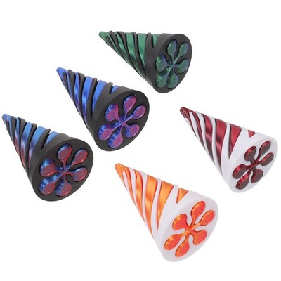 5 Pcs Print Puzzle Toys Pass Through Pyramid Fidget Rotating Desktop Ornament
