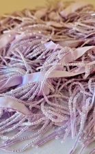 Luxury Lavender Beaded Fringe Trim – 2.5 Yards Couture Embellishment