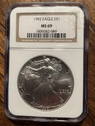 1992 American Silver Eagle Coin - NGC MS69