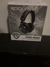 Rockville PRO-M50 Studio Headphones w/ Detachable Coil Cable, Case Extra Ear Pad