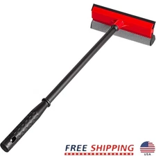 Car Window Squeegee Windshield Cleaner W/ Scrubber Compact Lightweight Design US