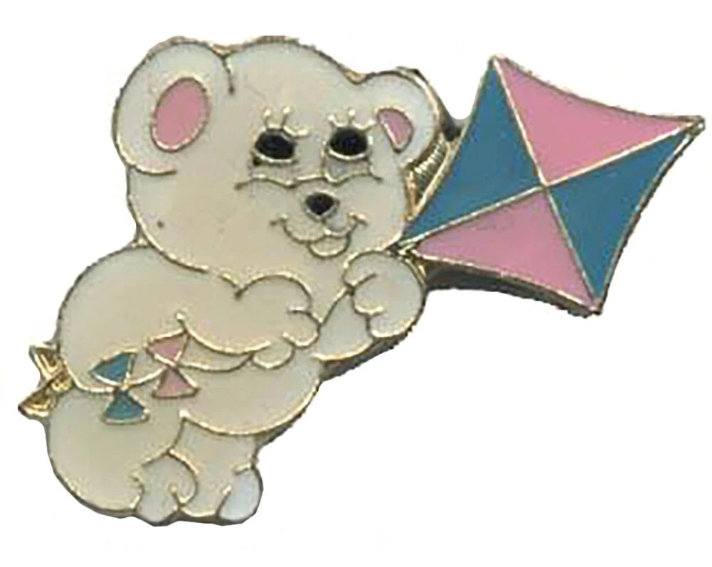 Pack of 12 Bear With Kite Bike Motorcycle Hat Cap Lapel Pin HP4008