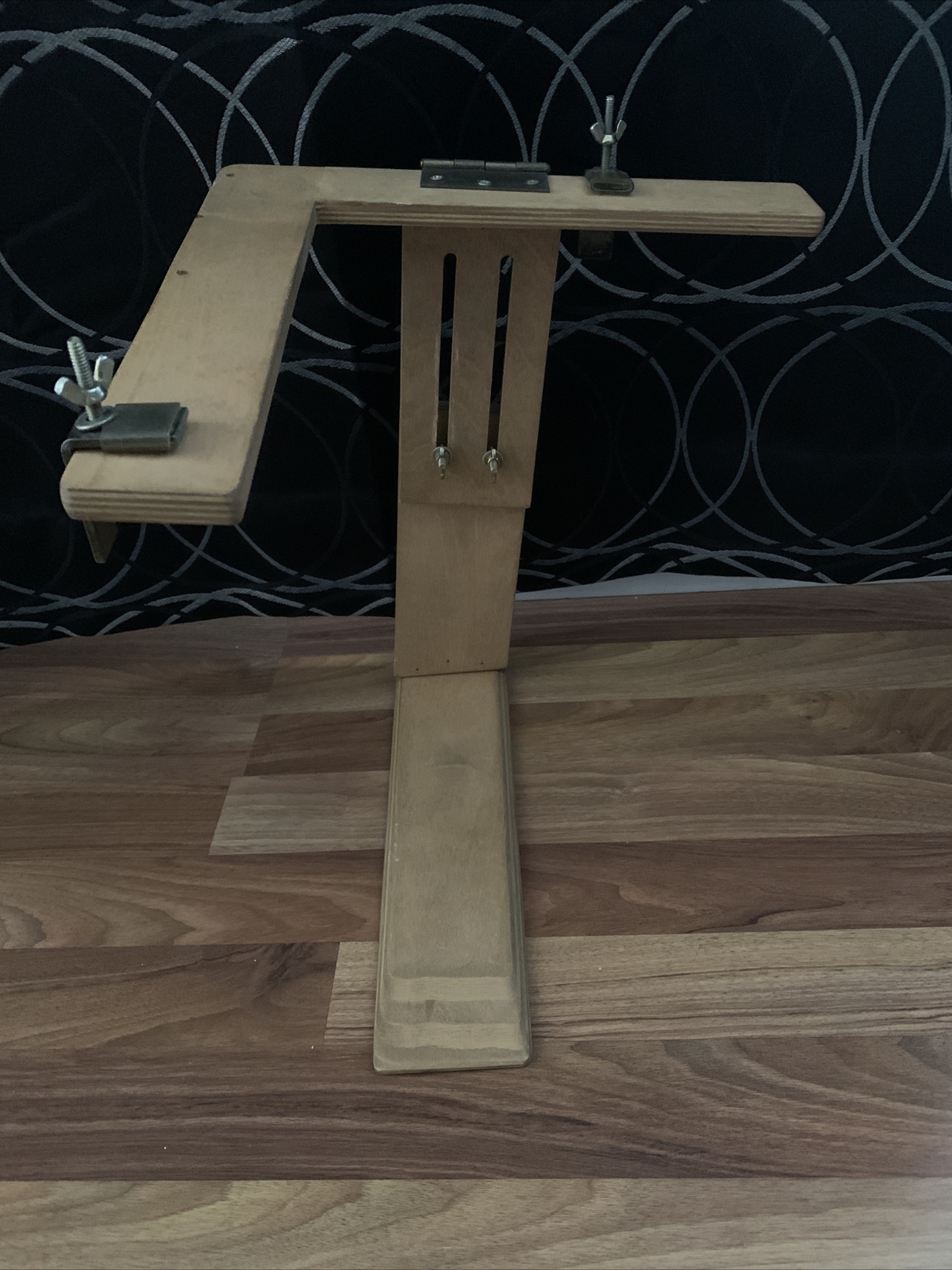 NeedleEasel Adjustable Hands Free Wood Needlework Lap Stand Free