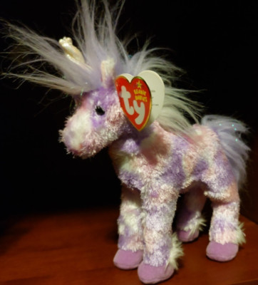 NWT Ty Beanie Babies STARGAZER the Unicorn DOB 10-8-2006 * Rare * Retired * Mint