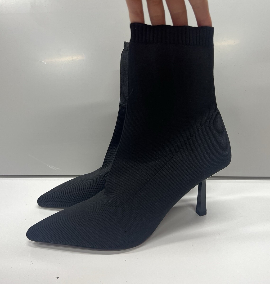 Asos Design Wide Fit Kitten Hell Socks Boots UK