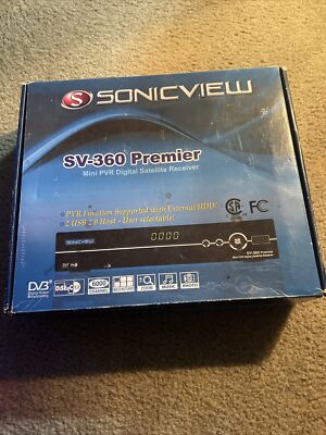 NEW FTA  Sonicview 360 Premier FTA Satellite receiver W Remote
