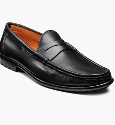 Santoni  ASCOTT  Black Soft Leather Loafers Size 10 MSRP $798