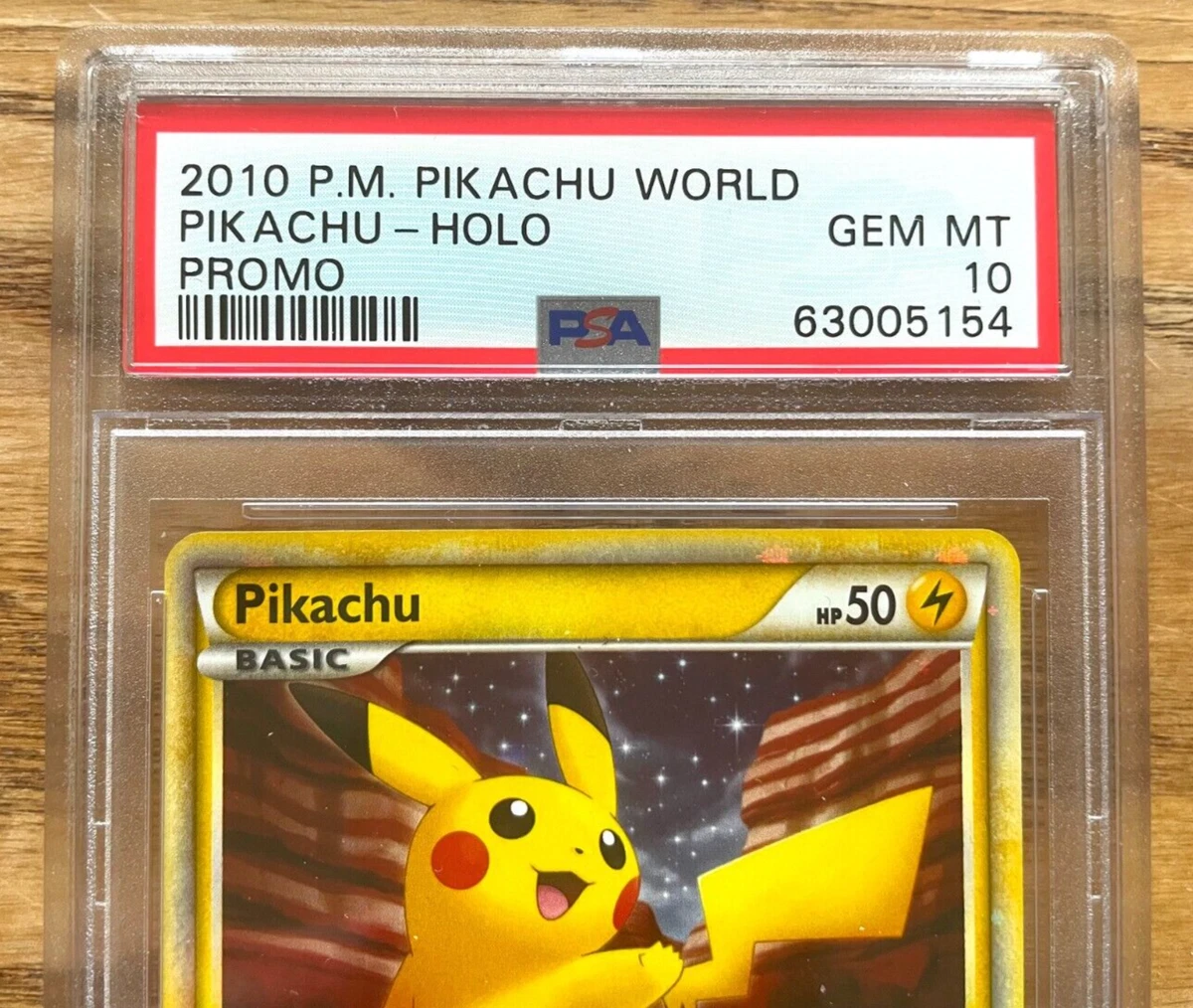 🇵🇱 PSA 10 GEM MINT Pikachu HOLO WORLD COLLECTION PROMO 2010