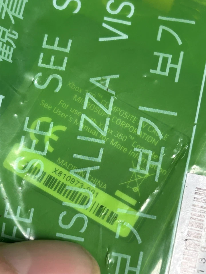 Microsoft XBOX 360 AV Cable Console Component X810973-001 OEM New - Image 2 of 3