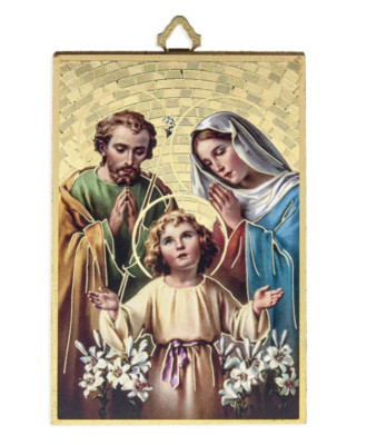 Holy Family Prayer Gold Foil Mosaic Plaque, Made in Italy, 6" x 4" | eBay