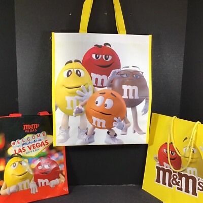M&M Characters PURPLE Large Tote Shopper Bag and Welcome Las Vegas