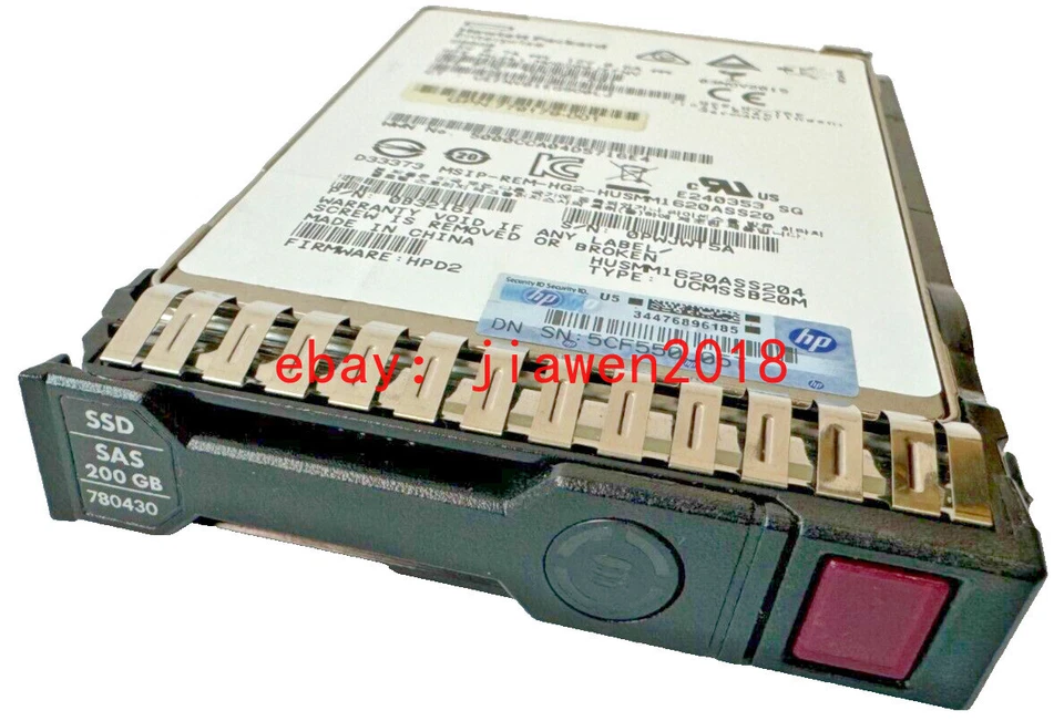 HP 780430-001 HP 200GB 12G SAS MS SFF SSD - 779179-001 765289-001 w/ CADDY NICE! - Image 2 of 3