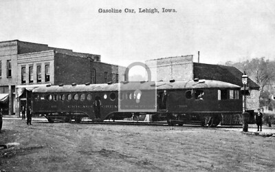 McKeen Gasoline Railroad Train Car Lehigh Iowa IA - REPRINT