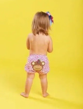 Mud Pie Safari Baby Girl Monkey Diaper Cover 0-12M 1172101