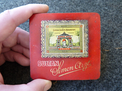 simon arzt cigarettes Simon Arzt Sultan alte leere BlechDose Cigaretten vintage antik