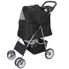 Durable Foldable Dog Stroller Pet Travel Carriage for Pets with Carrier Cart