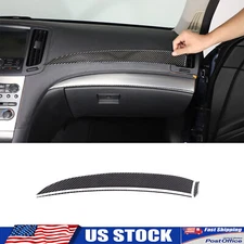 Carbon Fiber Passenger Dash Panel Trim Sticker Cover Fits Infiniti G25 G35 G37