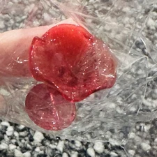 Dollhouse Miniature Red Fluted Candy Dish Bright Delights