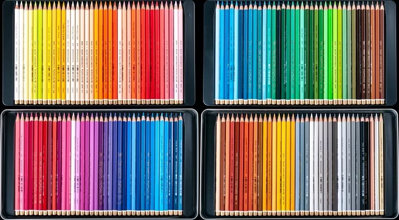 Koh-I-Noor Polycolor Artists' Colored Pencil Set in Wooden Box, 24-Pencils