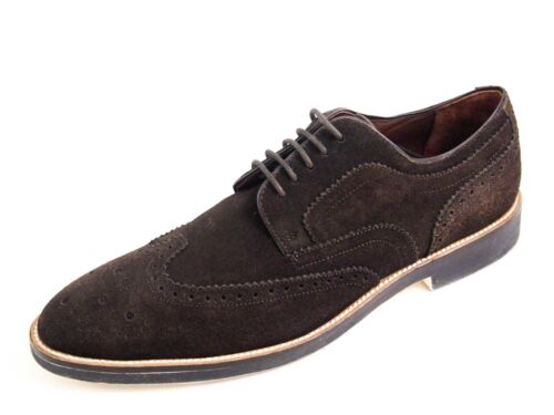 Zapatos para hombre Hugo Boss punta de ala Brogues marrón gamuza talla EU 41,5 EE. UU. 8,5 - Imagen 1 de 8