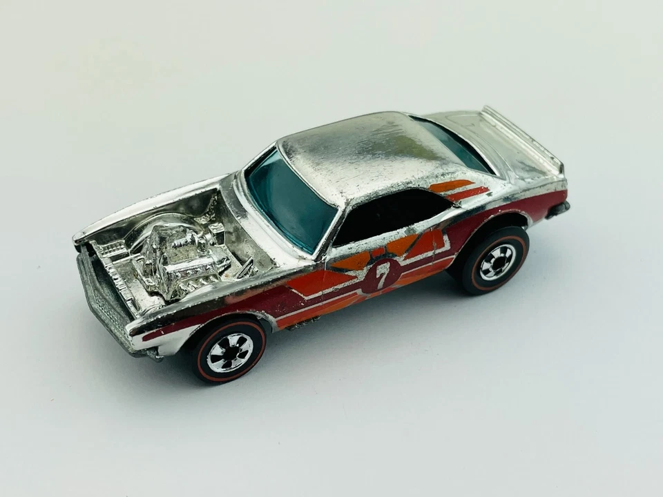 Hot Wheels Redline HEAVY CHEVY Red Orange Super Chromes Very Nice !!! - Image 2 of 4