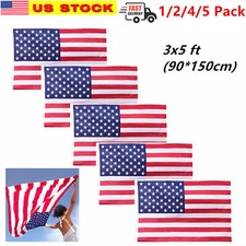 1/2/4/5 Pack 3'x5'FT USA US U.S. American Flag Polyester Stars - Fast Shipping