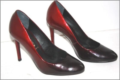 SAN MARINA Escarpins à Talons Fins Cuir Vernis T 37 TBE - Photo 1/4