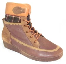 NEW COOLWAY BRODY BROWN MULTI LEATHER, SUEDE & TEXTILE SHORT WINTER BOOTS 10 M