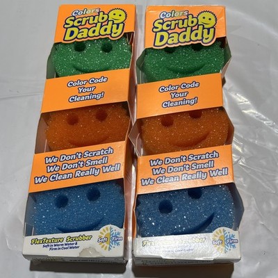Two 3-packs Scrub Daddy Flextexture Scrubber 