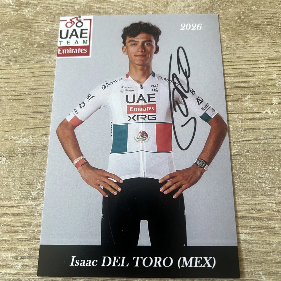 CYCLISME CYCLING WIELRENNEN CP DÉDICACÉE ISAAC DEL TORO TEAM UAE 2026 - Photo 1/1