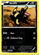 Pokemon TCG Sandile 69/146 XY Base Set Reverse Holo Rare Lightly Played