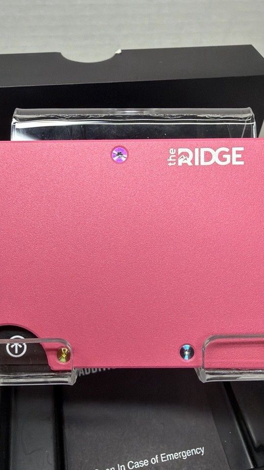 RIDGE WALLET | FLAMINGO w/IRIDESCENT RIDGE PVD SCREWS | eBay