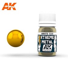 AK Interactive Xtreme Metal Gold 30ml Paint Bottle AK472