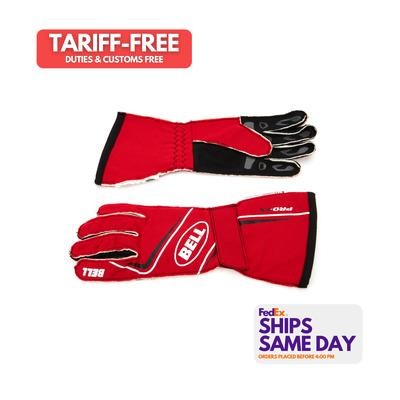 Bell Helmets BELBR20043 SFI 3.3/5 Red Fire Retardant Driving Gloves Pair L 